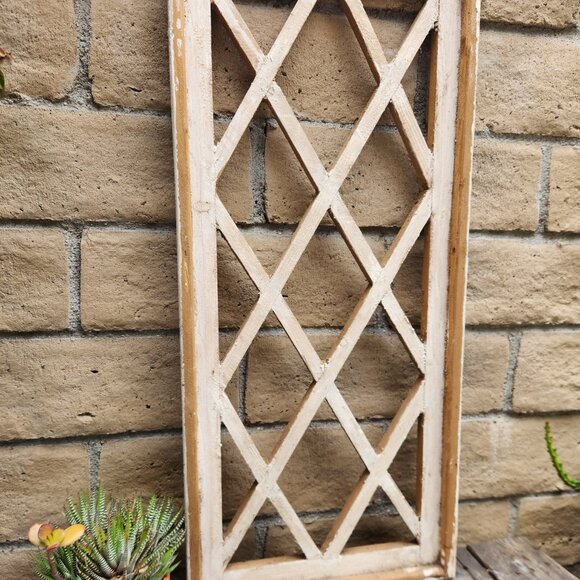 Lattice Farmhouse Arch Wood Primitive Rustic Distress Shabby Ferentito 36" - Picture 3 of 4